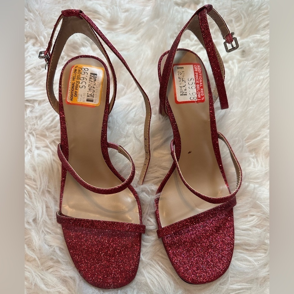 Mix No. 6 Fuchsia Aliciana Glitter Pump size 8